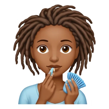 Black woman with locs face cleaning  sticker
