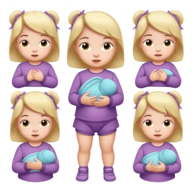 Baby Girl, Different Pose, different outfit, single Baby Girl only. sticker