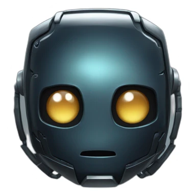 cute obsidian robot face sticker