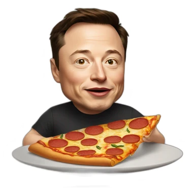 Elon Musk Eats Pizza sticker