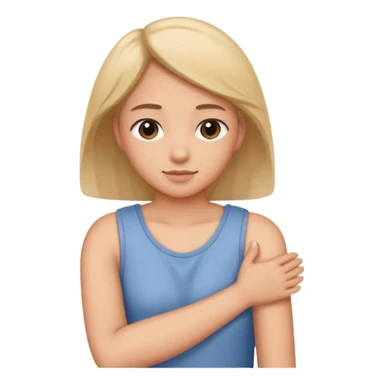 A Hand on placed on another persons shoulder zoomed in but you only see the one person and the hand on the shoulder which is coming from behind them like holding their shoulder  sticker