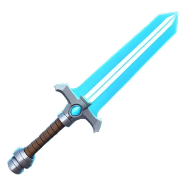 Clash of Clans aesthetic: Cinematic heroic light sabre Emoji, rendered in a 3D vector-style similar to standard emojis with minimal shading and bold, simplified shapes. A compact, vibrant energy blade with a neon-hued, glowing edge and futuristic hilt, softly glowing with a radiant cosmic charm. Simplified yet unmistakably iconic, highly detailed and consistent, glowing with a soft pulsating brilliance and high shine. Stylized with a touch of interstellar elegance and a soft glowing outline, capturing the essence of a legendary energy blade with a friendly, playful manner! sticker