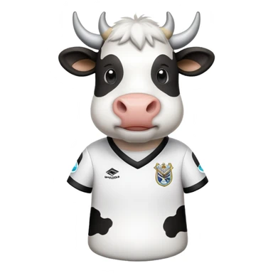 Cow wearing Newcastle shirt sticker