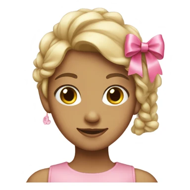 Just a girl with a pink bow on the side of her head sticker