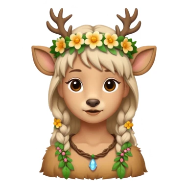 Adult Cute Druid human like fawn sticker