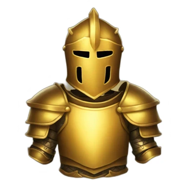 Golden glowing medival armor sticker