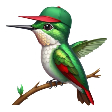 Un colibri con birrete sticker