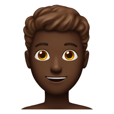 person with chocolate on face sticker