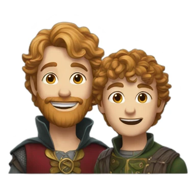 merry and pippin sticker