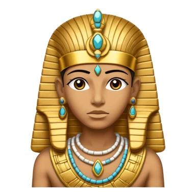 Mummy Pharaoh: Bandaged body with golden headdress and jeweled amulet.
 sticker