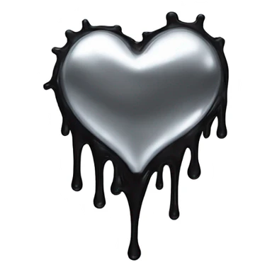 drippy chrome heart sticker