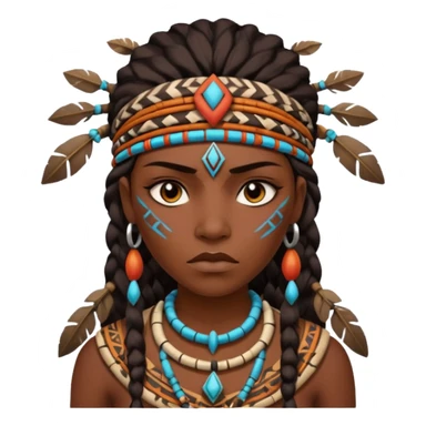 elemental tribal woman sticker