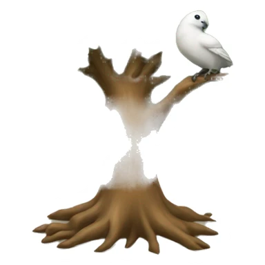 un arbre avec un oiseau  sticker