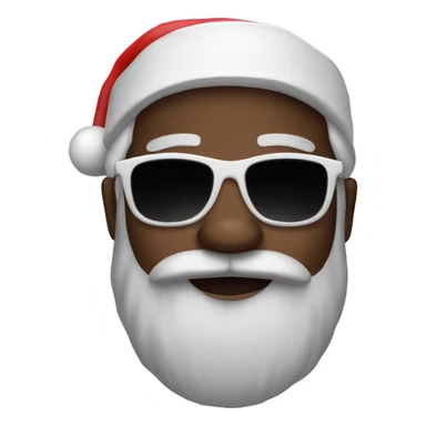 Black santa with sunglasses  sticker
