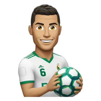 Cristiano Ronaldo avec une coupe du monde sticker
