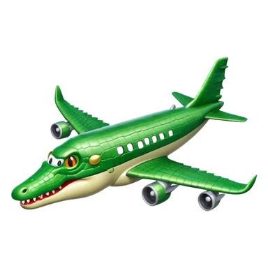 Un avión con cabeza de cocodrilo  sticker