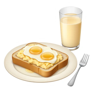 Breakfast ( bread + egg + glass of milk) sticker