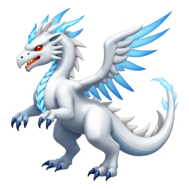 Kyurem-Reshiram-Fakémon-hybrid-creature (full body)  sticker