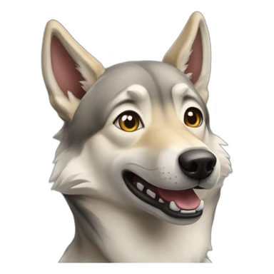 Crazy Czechoslovakian wolfdog sticker