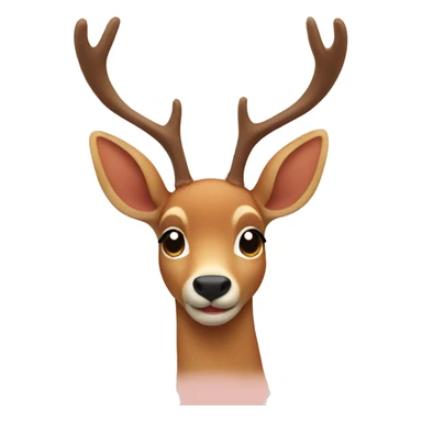 deer waving hello sticker
