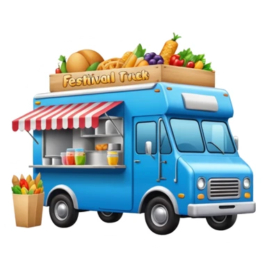 Festival Food Truck blue sticker