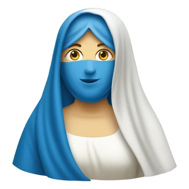 La vierge marie, voile bleu sticker