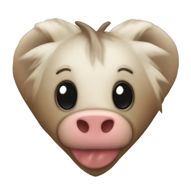 corazón con manchas de vaca  sticker