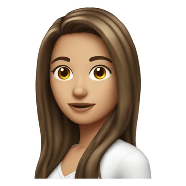 pretty brunette girl with highlights  sticker