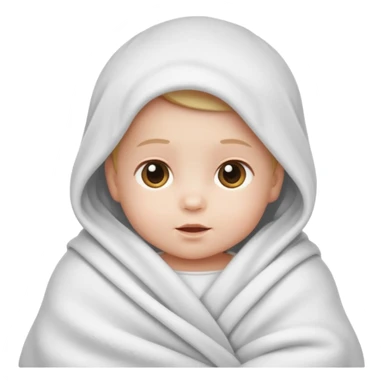 baby wrapped in blanket sticker