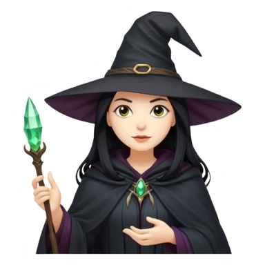 Cool magical witch with powers sticker