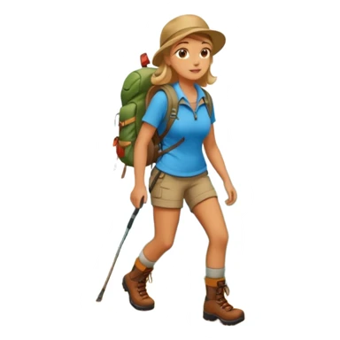 woman hiking in the woods in the sunshine sticker