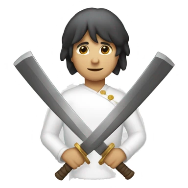 Un ado avec un katana avec des éclairs  sticker