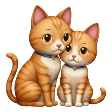 Cat husband kisses  sticker