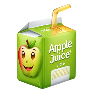 Apple juice box sticker