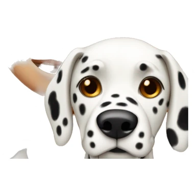 redhead woman with a dalmatian  sticker