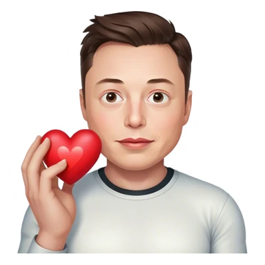 elon musk with heart sticker