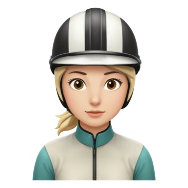  horse jockey woman face sticker