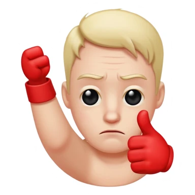 thumbs down with a frown face sticker
