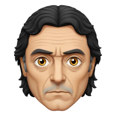Ian McShane with grey eyes sticker