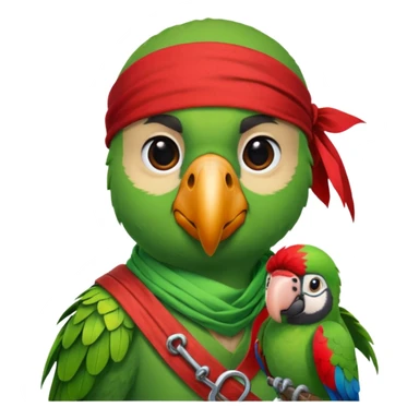 pirate and parrot sticker