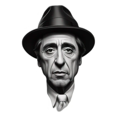 godfather　mafia　al pacino　hat sticker