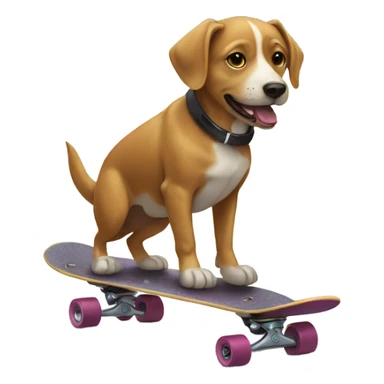 Dog riding skateboard sticker
