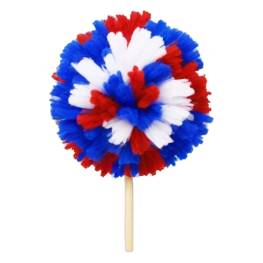 red white and blue cheer pom poms sticker