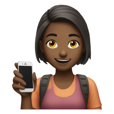 Girl taking a selfie sticker