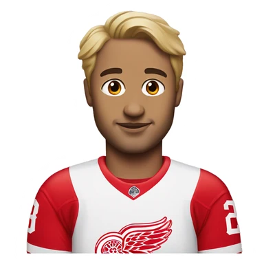 Aussie wearing a Detroit red wings Jersey  sticker