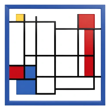 Piet Mondrian, Composition with Red Blue and Yellow painting frame sticker