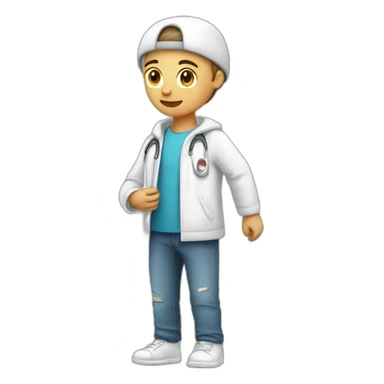 Un garçon blanc qui a une blessure dans les jous sticker