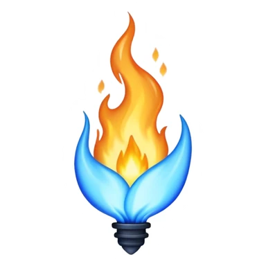 Fuego color azul sticker