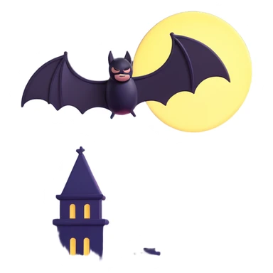 bat signal in the sky sticker