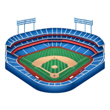 baseball stadium blue (#00A3E0) and red (#F9423A) sticker